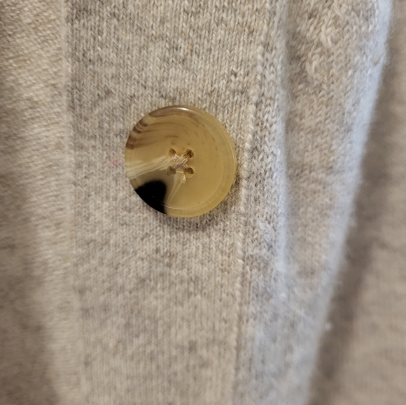 Everlane XL Cashmere Oatmeal Drop Shoulder Cardigan - Picture 4 of 7